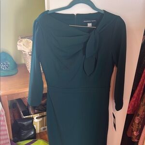 Andrew Marc Teal Long Sleeve Dress